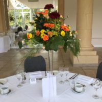 Bold tall table arrangement