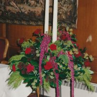 Candle Pedestal Arrangement