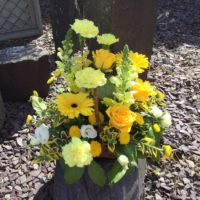 Yellow Basket arrangement